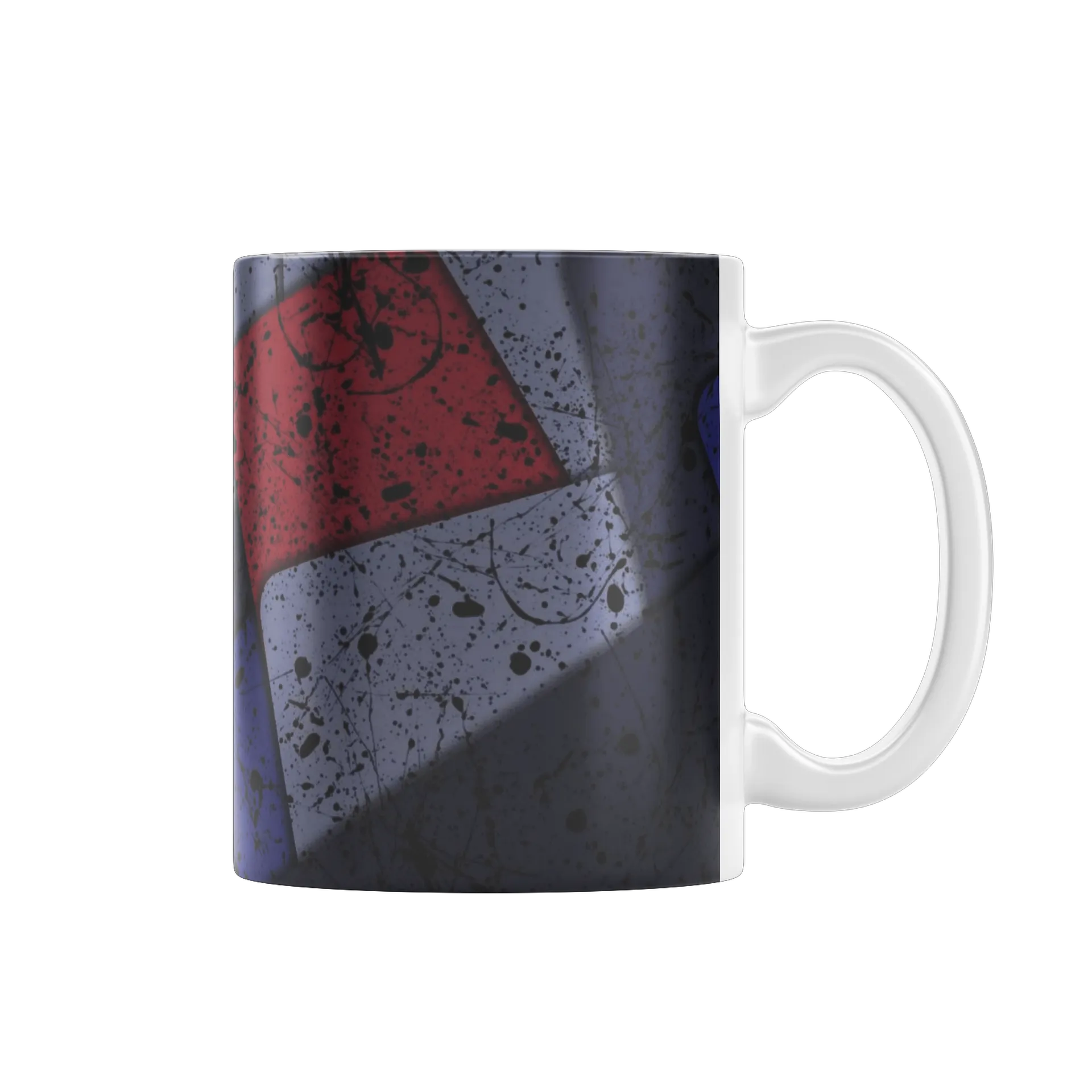 Caneca Branca Estampa Abstrata Linhas Pintadas 325ml - Imagem 1