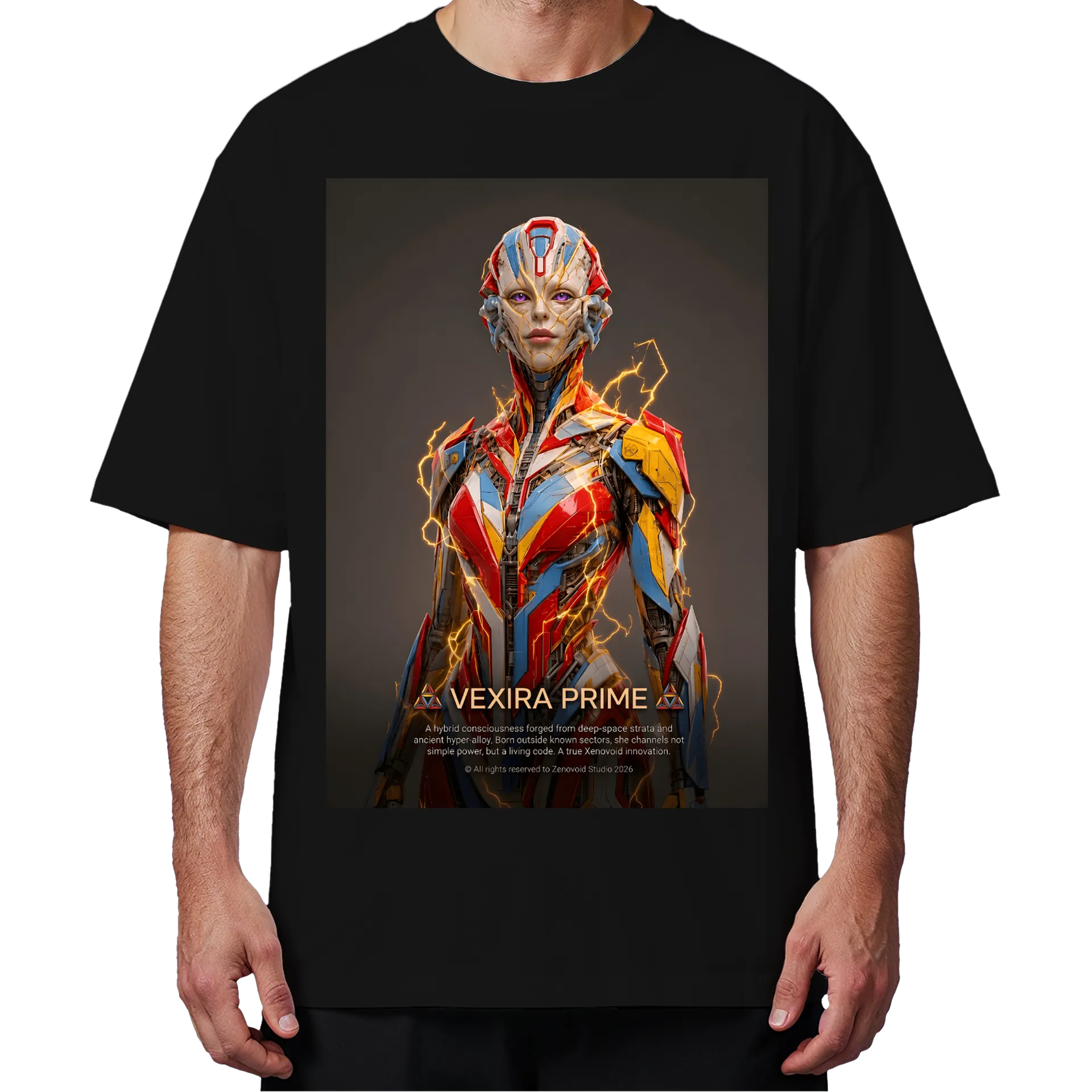 Camiseta Oversized - Vexira Prime by Xenovoid Studio 👽 - Imagem 4