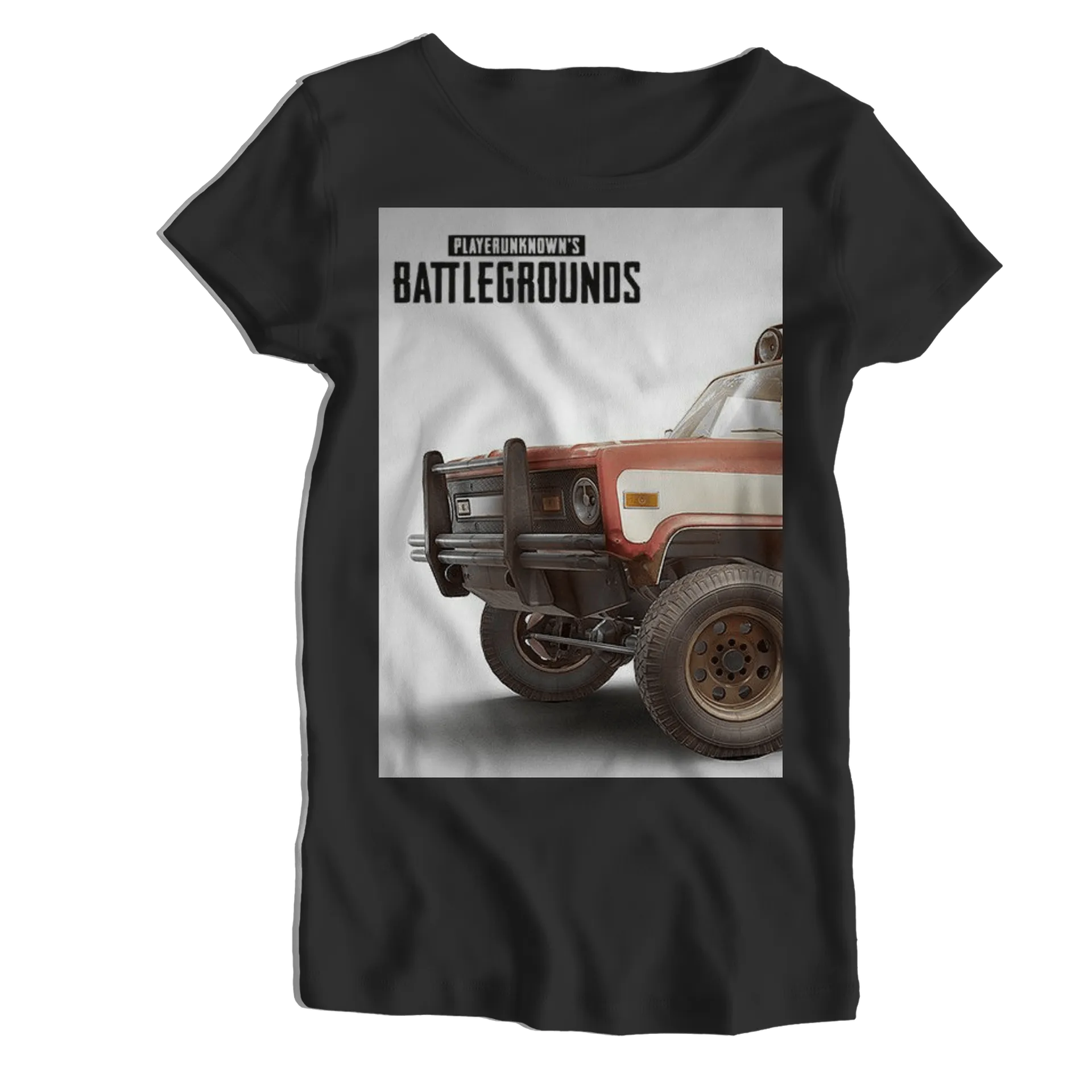 Camiseta Babylook Carro PUBG Estilo Realista 100% Algodão - Imagem 1