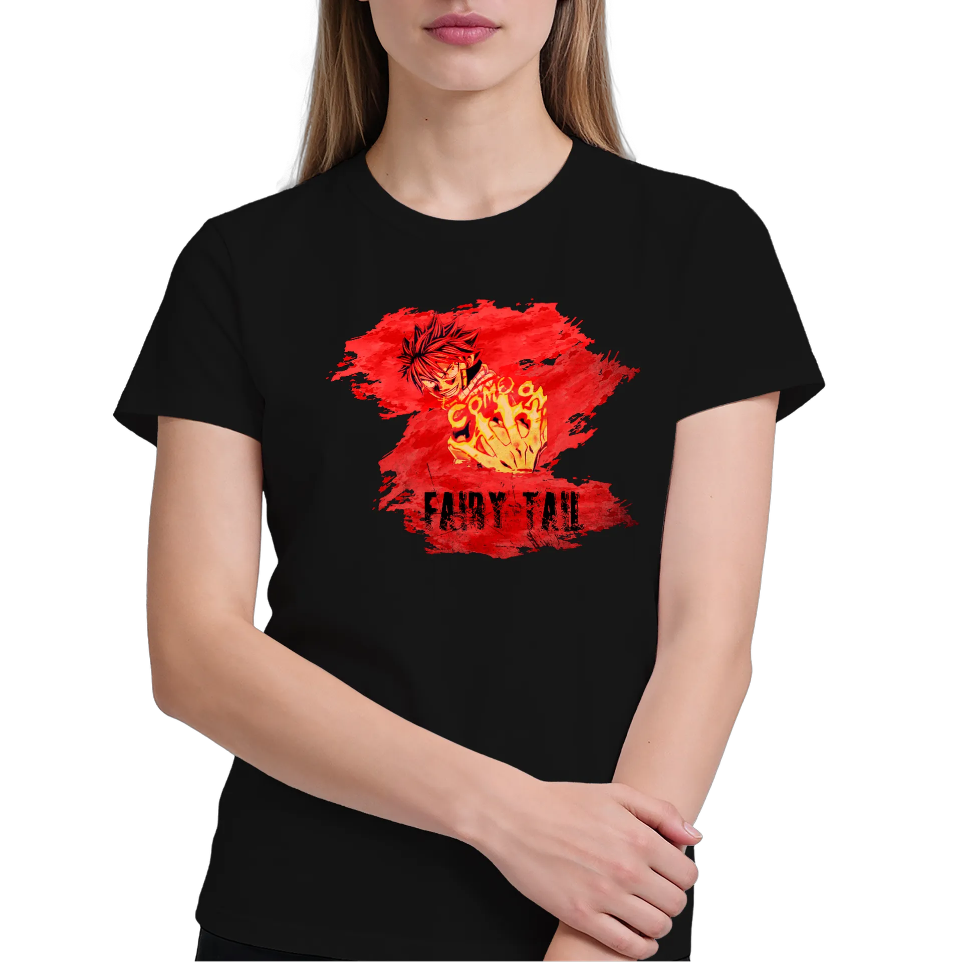 Camiseta Fairy Tail Estampa Vermelha 100% Algodão - Imagem 4
