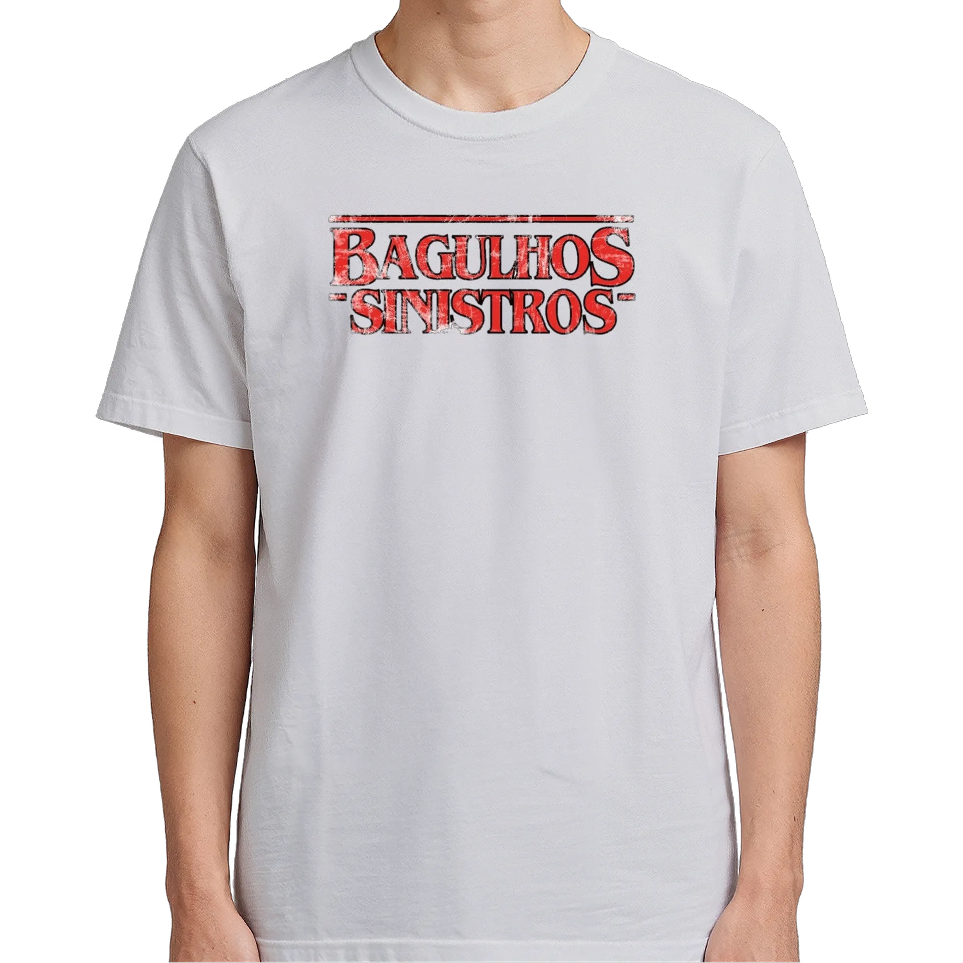 Camiseta Estampa Tipográfica Bagulhos Sinistros 100% Algodão - Imagem 5