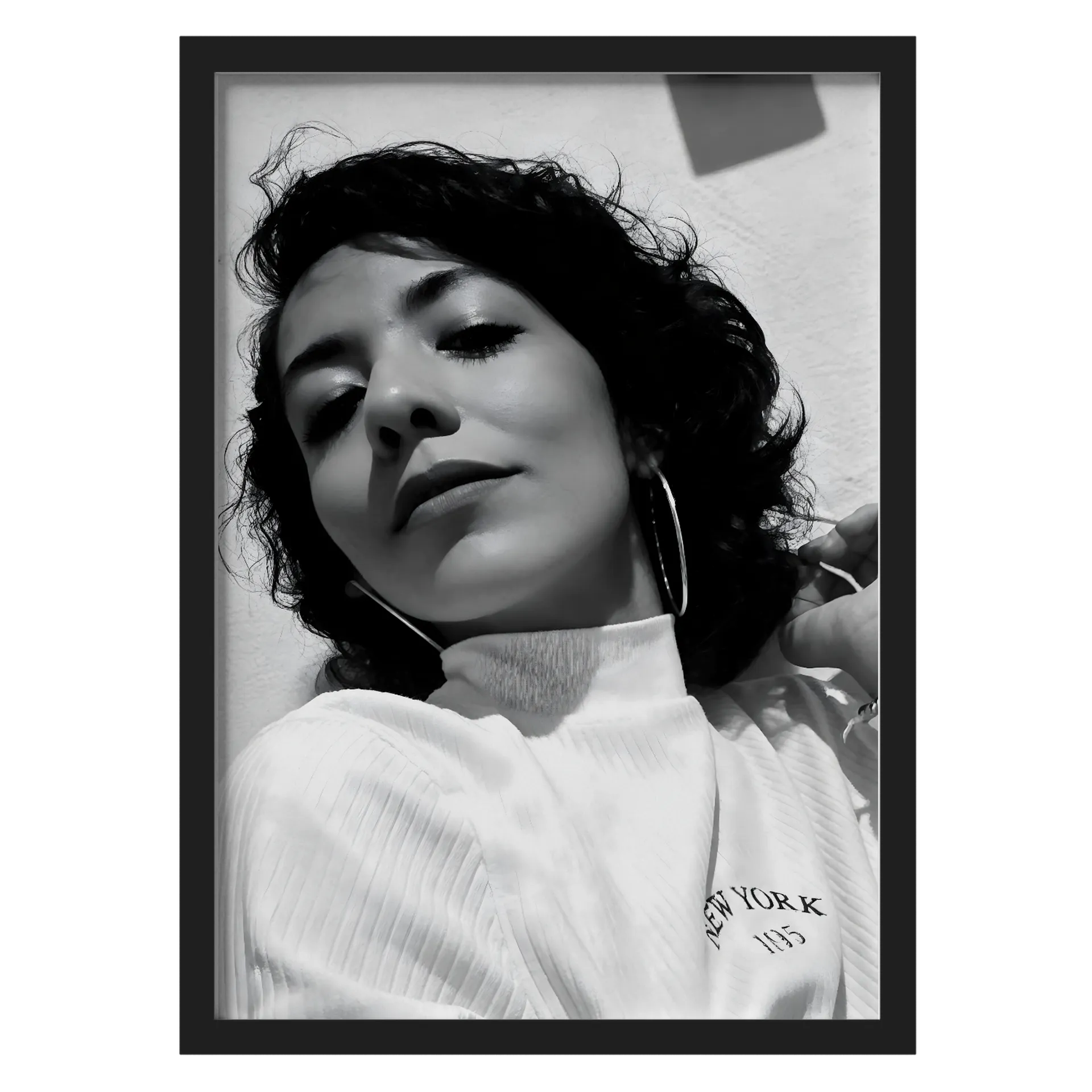 Quadro Retrato Preto Branco Com Vidro A3 MDF - Imagem 1