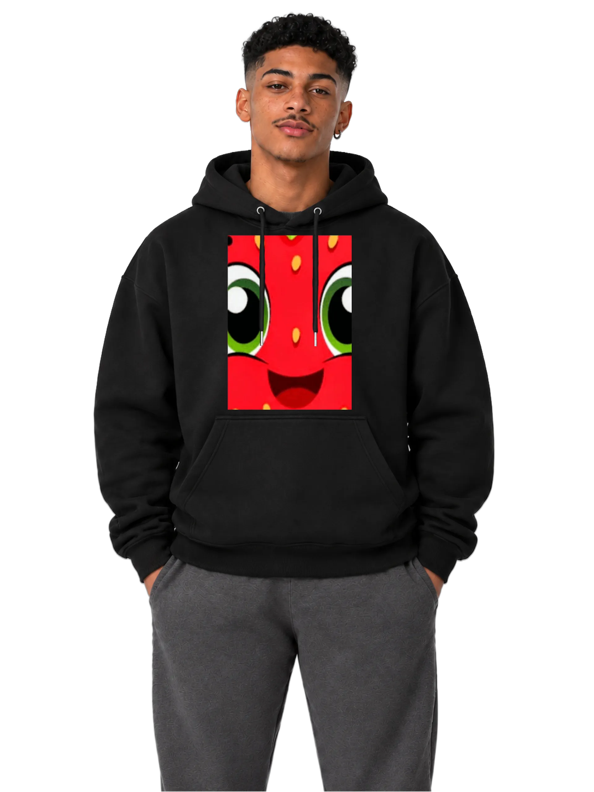 Blusa Moletom Canguru Joaninha Cartoon Vermelha e Verde - Imagem 5