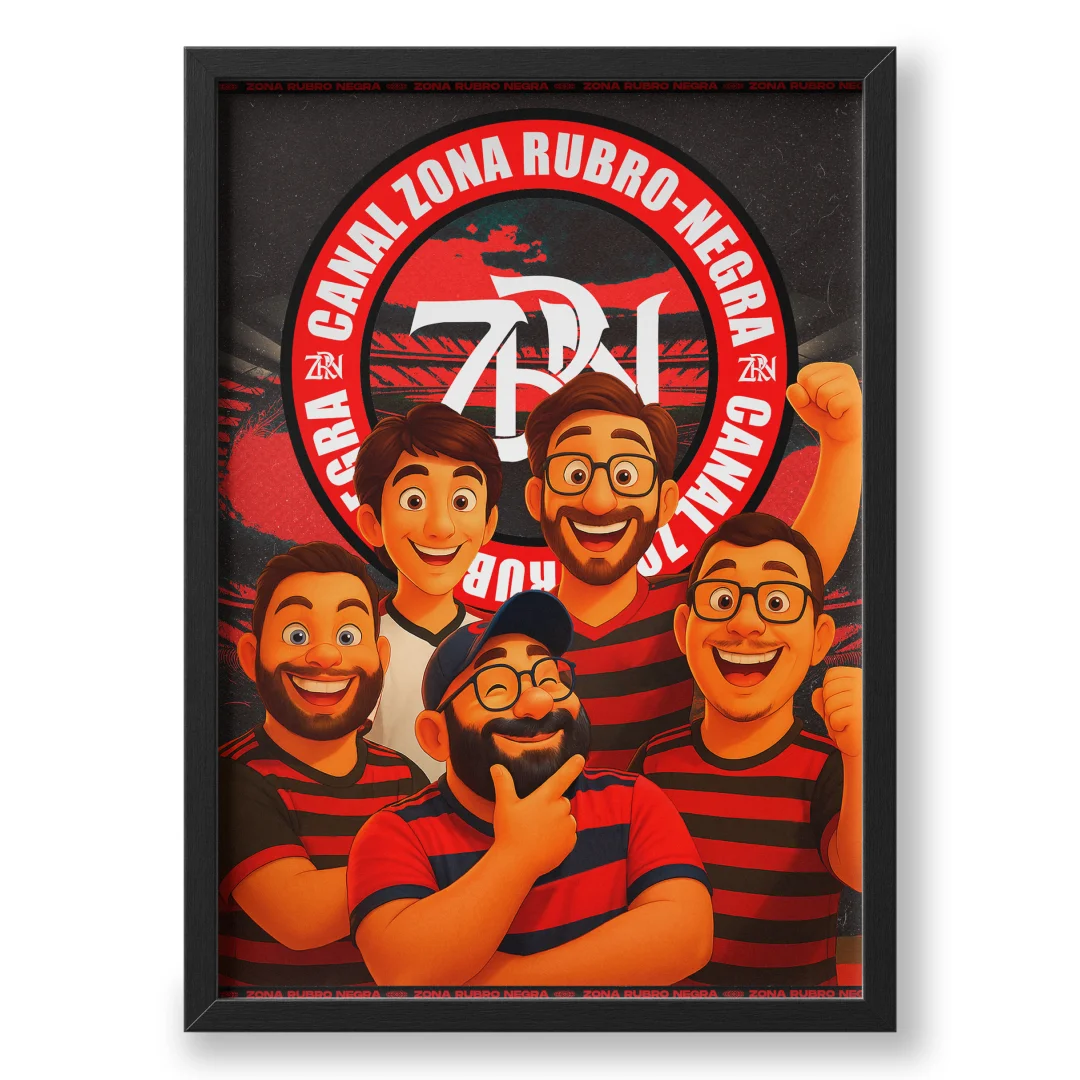 Quadro A3 personalizado de ZONA RUBRO NEGRA