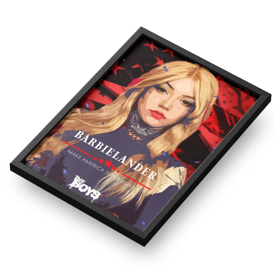 Quadro A3 personalizado de Barbie Artificial