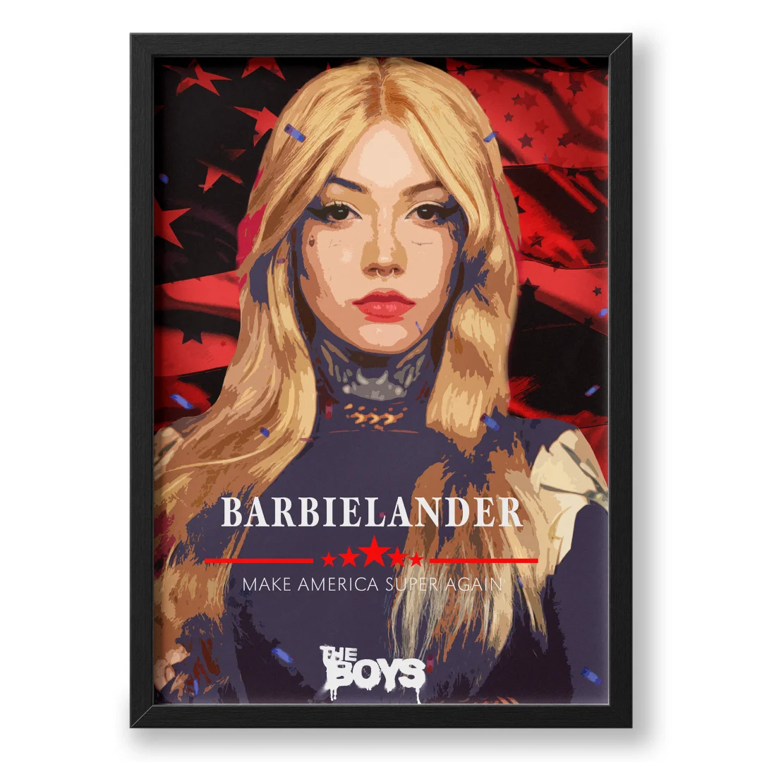 Quadro A3 personalizado de Barbie Artificial